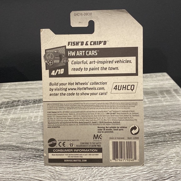 Hot Wheels | Art Cars #4 of 10 Cars: Fish’d & Chip’d - 1:64 Scale Die Cast - Picture 2 of 14